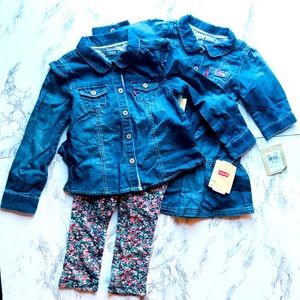 Levi’s 3 Piece Outfit Girl’s Dress, shirt, pants
